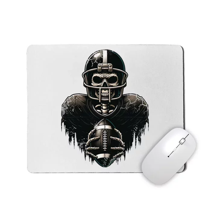 Halloween Skeleton Football Player Spooky Sports Graphic Gift Mousepad