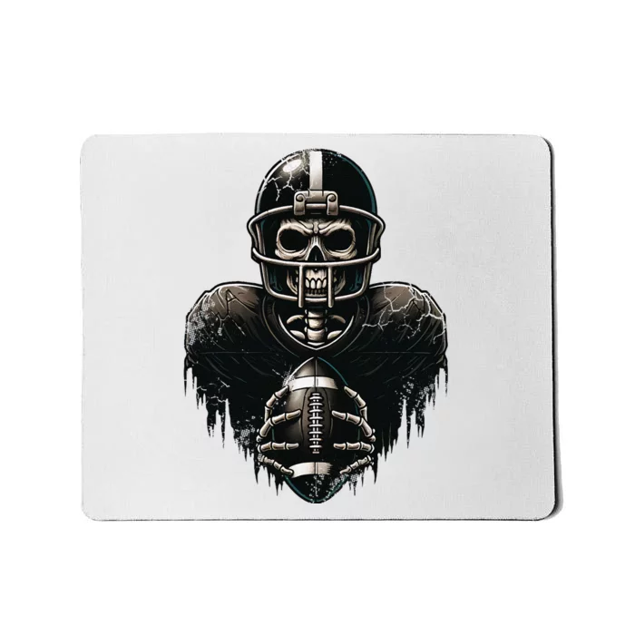 Halloween Skeleton Football Player Spooky Sports Graphic Gift Mousepad