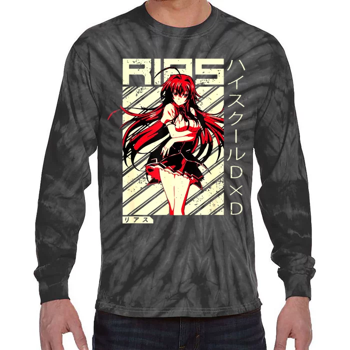 High School Funny Anime DxD Rias Gremory Retro Character Tie-Dye T-Shirt