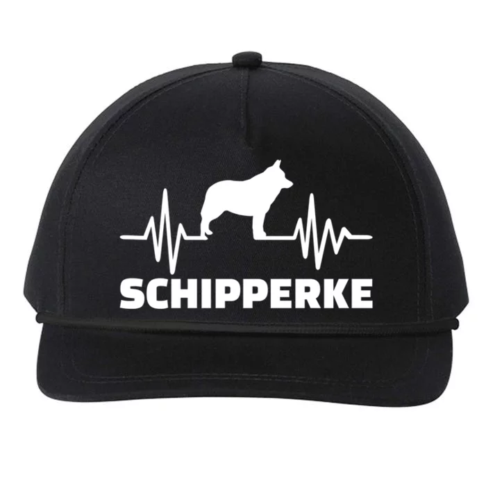 Heartbeat Schipperke Funny Gift Snapback Five-Panel Rope Hat