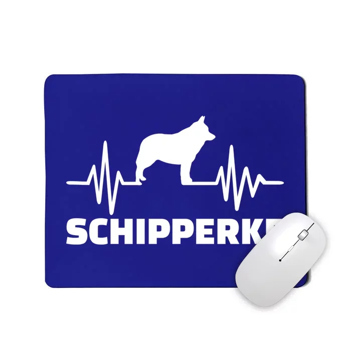 Heartbeat Schipperke Funny Gift Mousepad