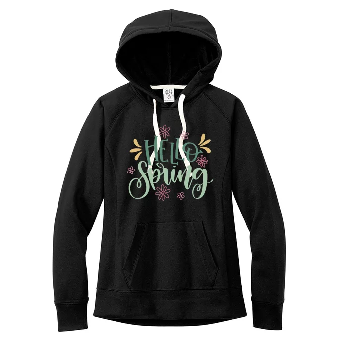 Hello Spring Flowers Women's Fleece Hoodie