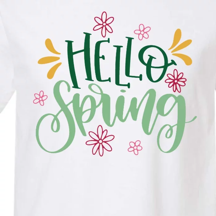 Hello Spring Flowers Garment-Dyed Heavyweight T-Shirt