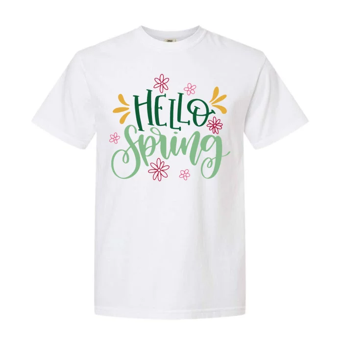 Hello Spring Flowers Garment-Dyed Heavyweight T-Shirt