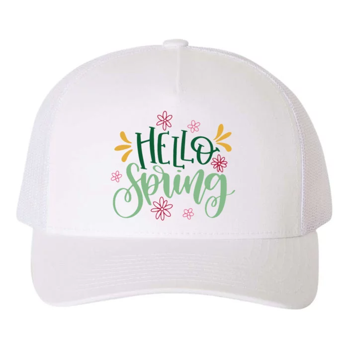 Hello Spring Flowers Yupoong Adult 5-Panel Trucker Hat