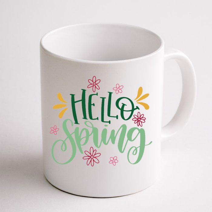 Hello Spring Flowers Front & Back Coffee Mug