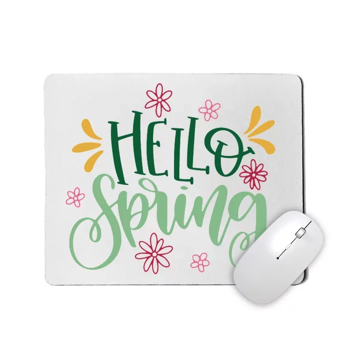 Hello Spring Flowers Mousepad