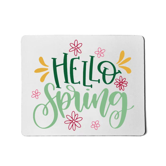 Hello Spring Flowers Mousepad