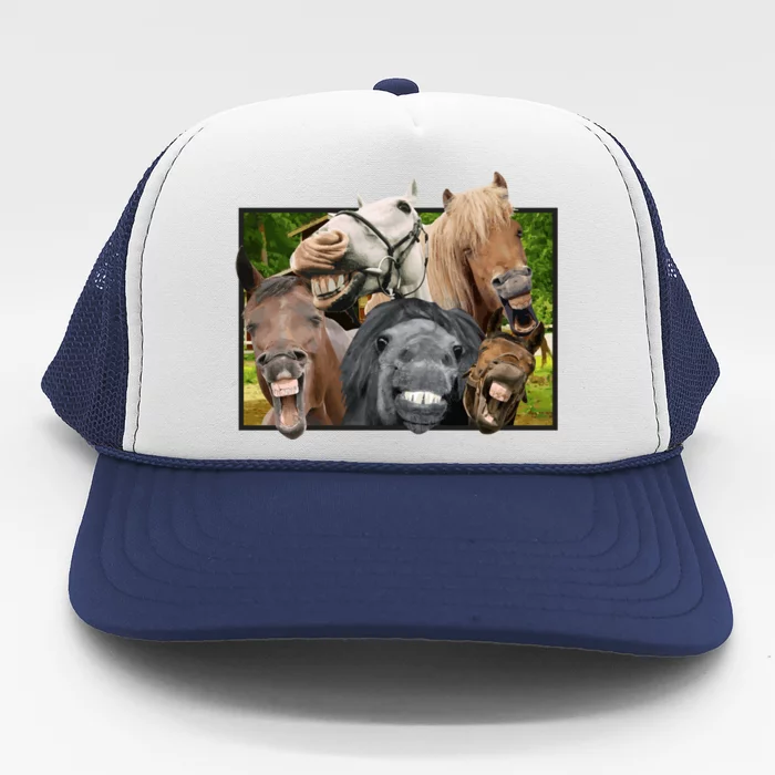 Horses Selfie Funny Trucker Hat