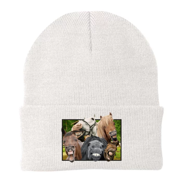 Horses Selfie Funny Knit Cap Winter Beanie