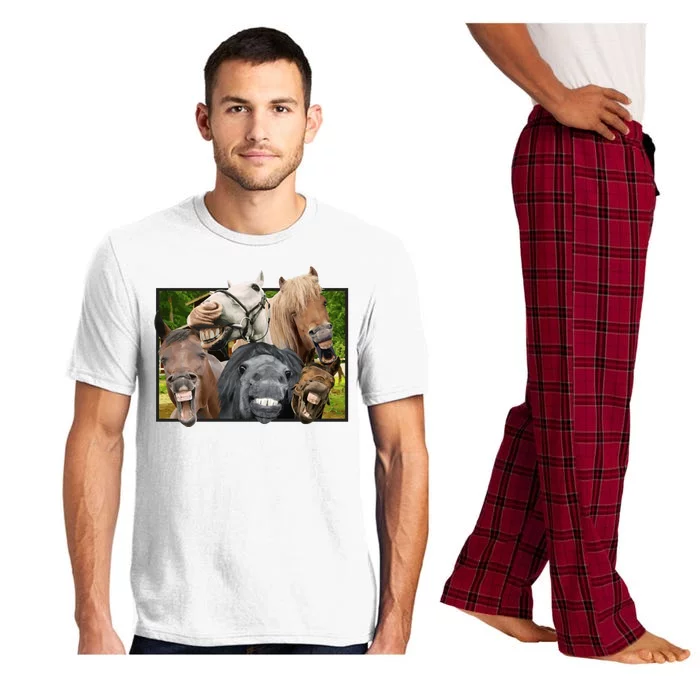 Horses Selfie Funny Pajama Set