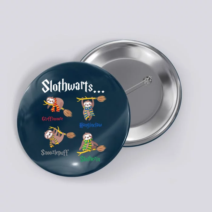 Harry Slothwarts Funny Birthday Gift Sloth Button