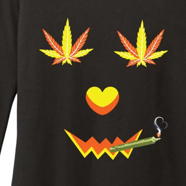 Halloween Smoking Funny Marijuana Womens CVC Long Sleeve Shirt