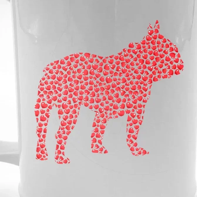 Heart Shape French Bulldog Valentine's Day Great Gift Front & Back Beer Stein