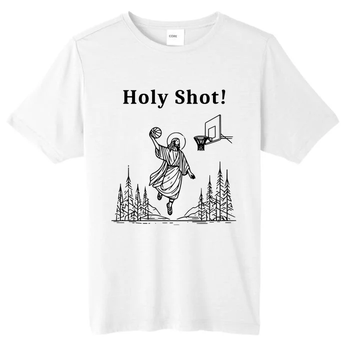 Holy Shot! Funny Jesus Playing Basketball ChromaSoft Performance T-Shirt