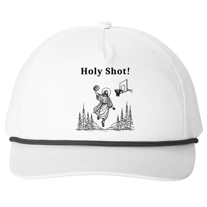 Holy Shot! Funny Jesus Playing Basketball Snapback Five-Panel Rope Hat