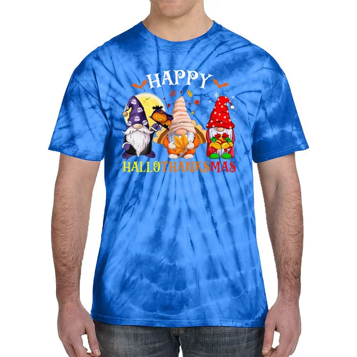 Happy Slapsgiving Funny Groovy Thanksgiving Turkey Christmas Tie-Dye T-Shirt