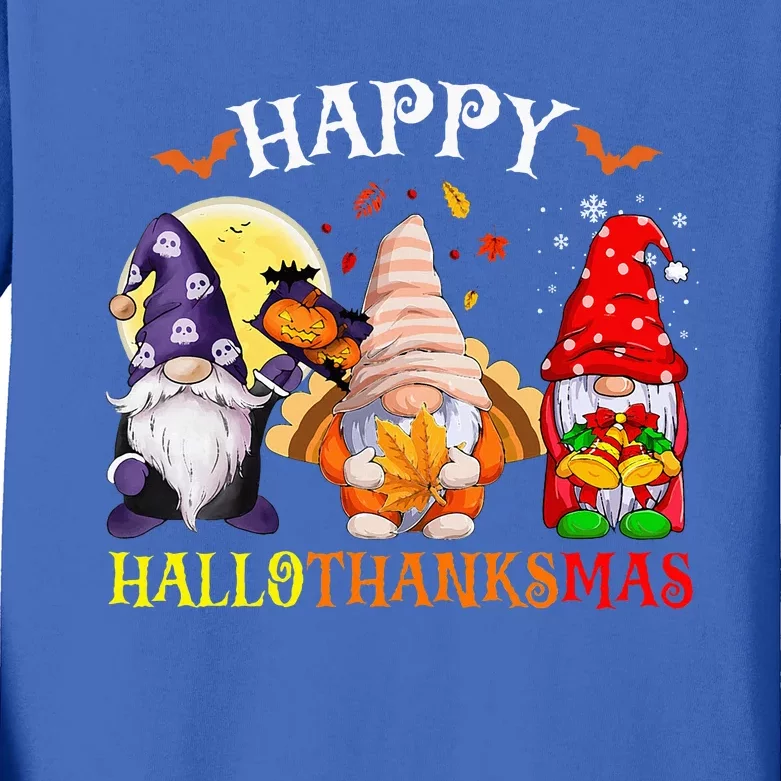 Happy Slapsgiving Funny Groovy Thanksgiving Turkey Christmas Kids Long Sleeve Shirt