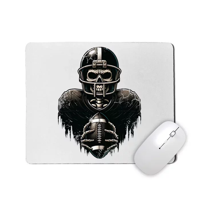 Halloween Skeleton Football Player Spooky Sports Graphic Mousepad