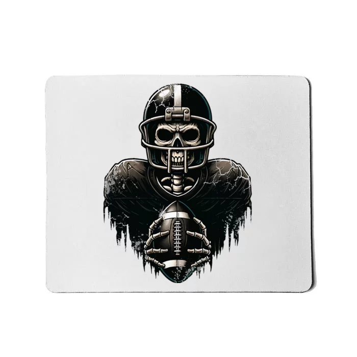 Halloween Skeleton Football Player Spooky Sports Graphic Mousepad