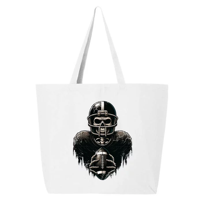 Halloween Skeleton Football Player Spooky Sports Graphic 25L Jumbo Tote