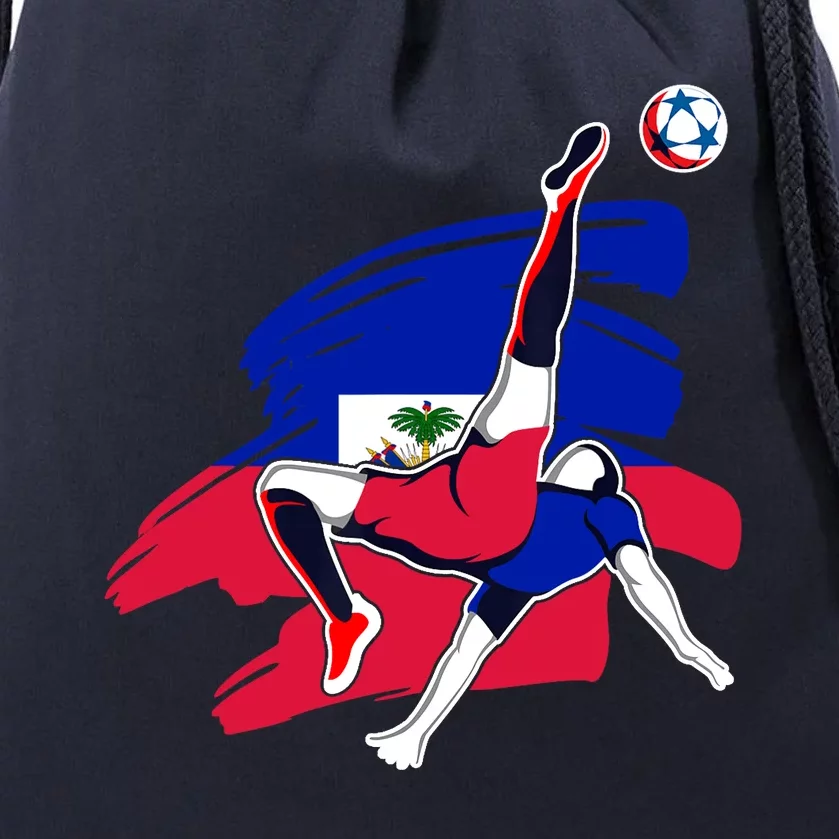 Haiti Soccer Fans Jersey Pride Proud Haitian Football Lovers Drawstring Bag