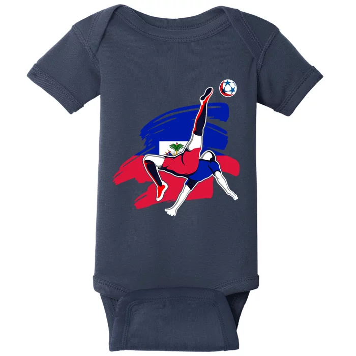 Haiti Soccer Fans Jersey Pride Proud Haitian Football Lovers Baby Bodysuit