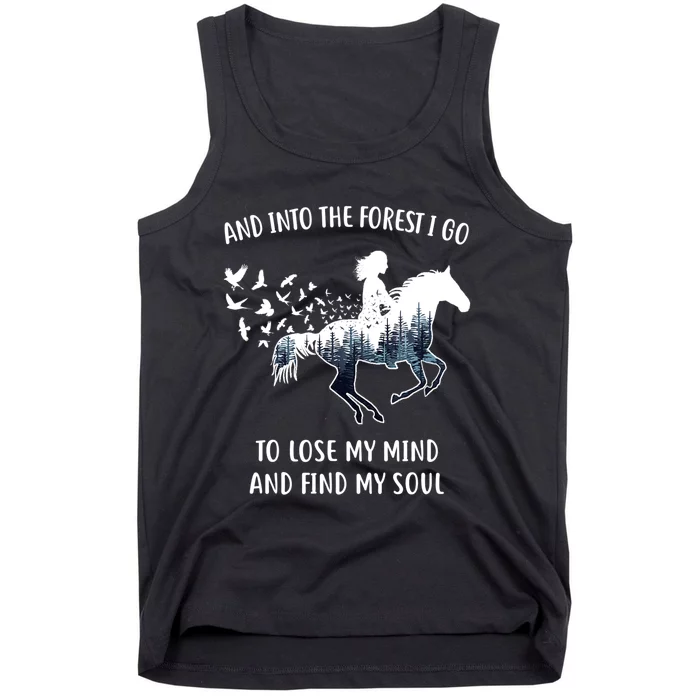 Horse Shirts For Women: Into The Forest I Go Horse Riding TShirt Tank Top