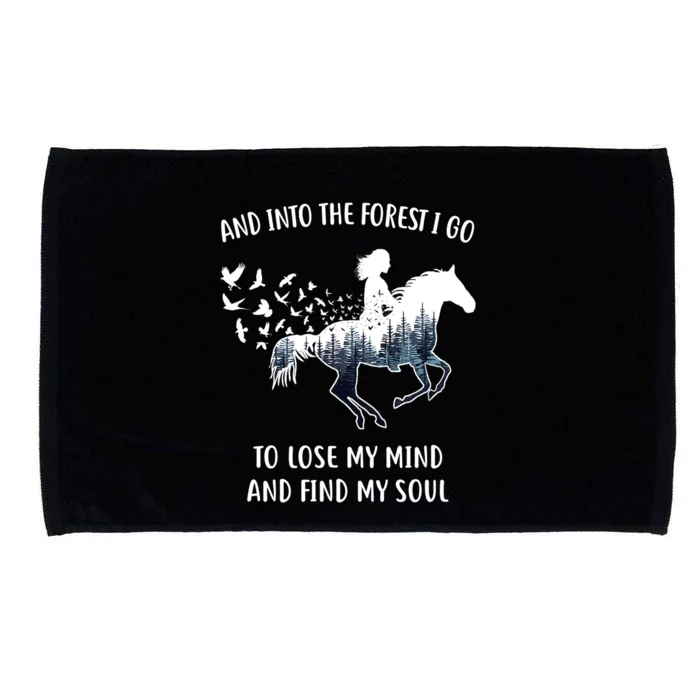 Horse Shirts For Women: Into The Forest I Go Horse Riding TShirt Microfiber Hand Towel