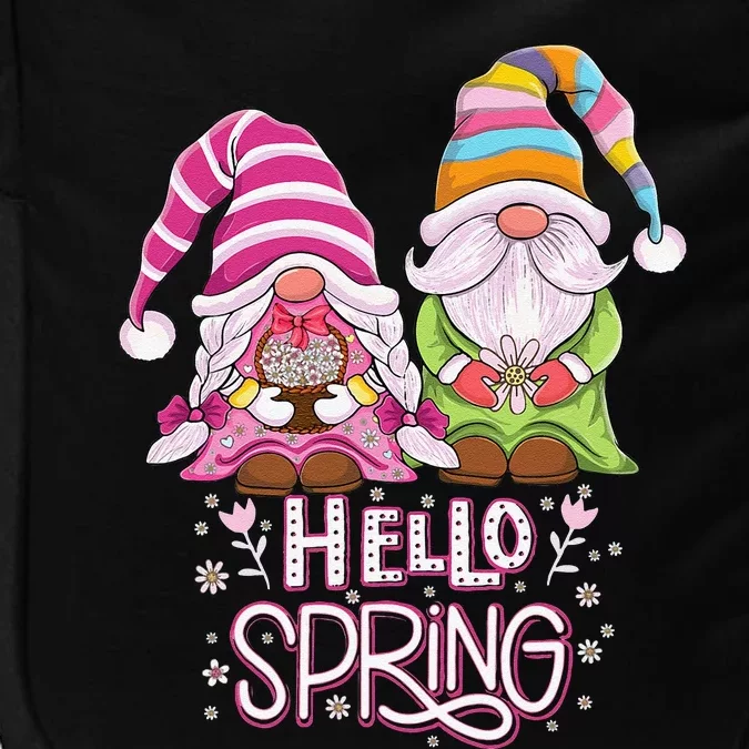 Hello Spring Floral Gnomes Couple Daisy Flowers Spring Gnome Impact Tech Backpack