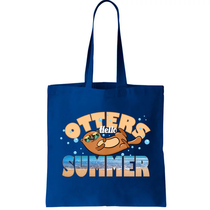 Hello Summer Funny Sea Otter Lover Gift Tote Bag