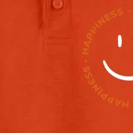 Happiness Smiley Face Be Happy Inspirational Dry Zone Grid Performance Polo