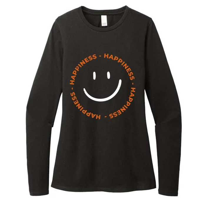 Happiness Smiley Face Be Happy Inspirational Womens CVC Long Sleeve Shirt