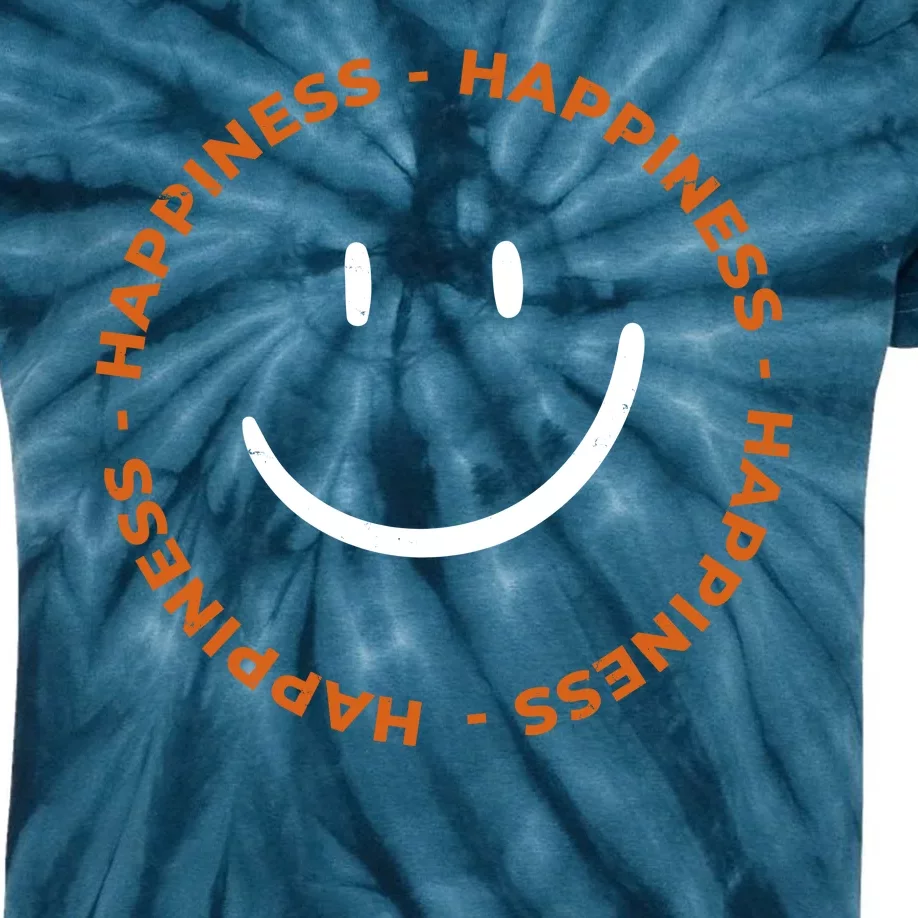 Happiness Smiley Face Be Happy Inspirational Kids Tie-Dye T-Shirt