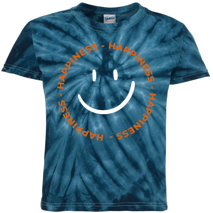 Happiness Smiley Face Be Happy Inspirational Kids Tie-Dye T-Shirt