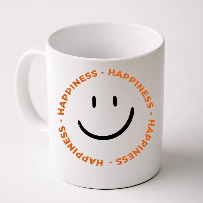 Happiness Smiley Face Be Happy Inspirational Front & Back Coffee Mug