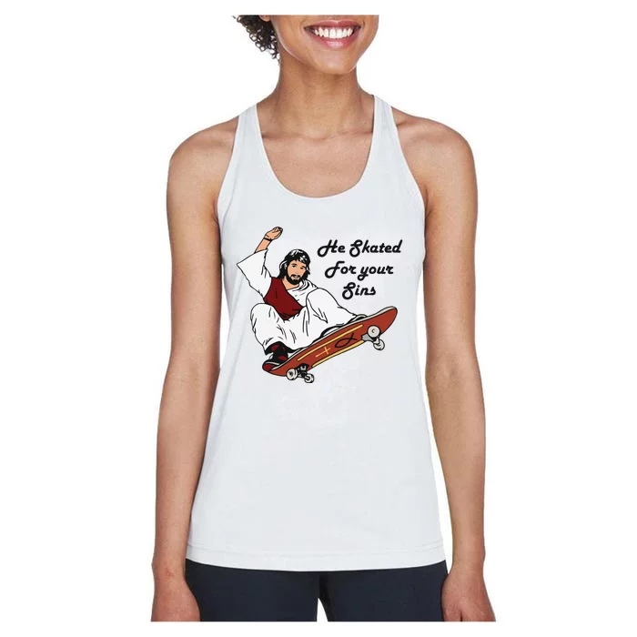 He Skated For Your Sins Women's Racerback Tank