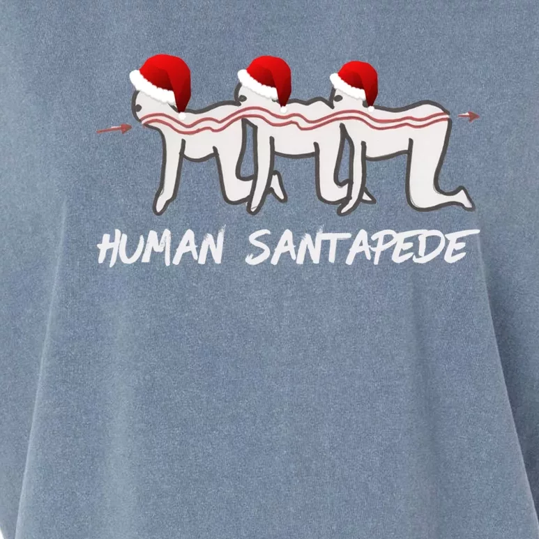 Hu Santapede Funny Santa Claus Christmas Holiday Humor Cool Gift Garment-Dyed Women's Muscle Tee