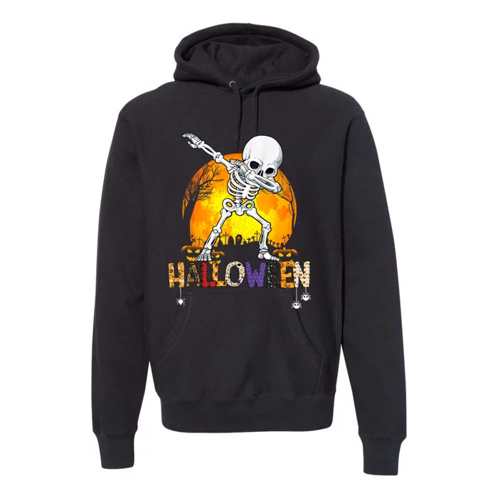 Halloween Shirts For Dabbing Skeleton Costume Premium Hoodie