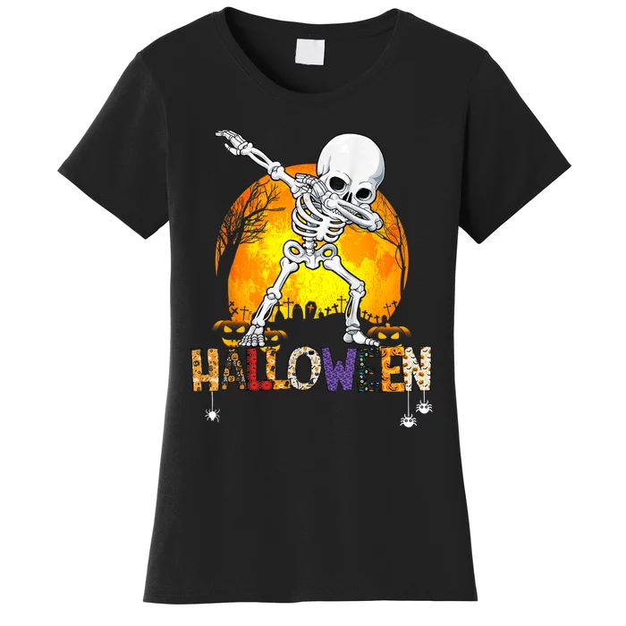 Halloween Shirts For Dabbing Skeleton Costume Women's T-Shirt