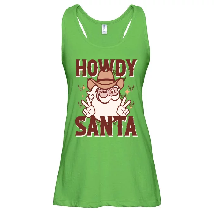 Howdy Santa Funny Christmas Holiday Ladies Essential Flowy Tank