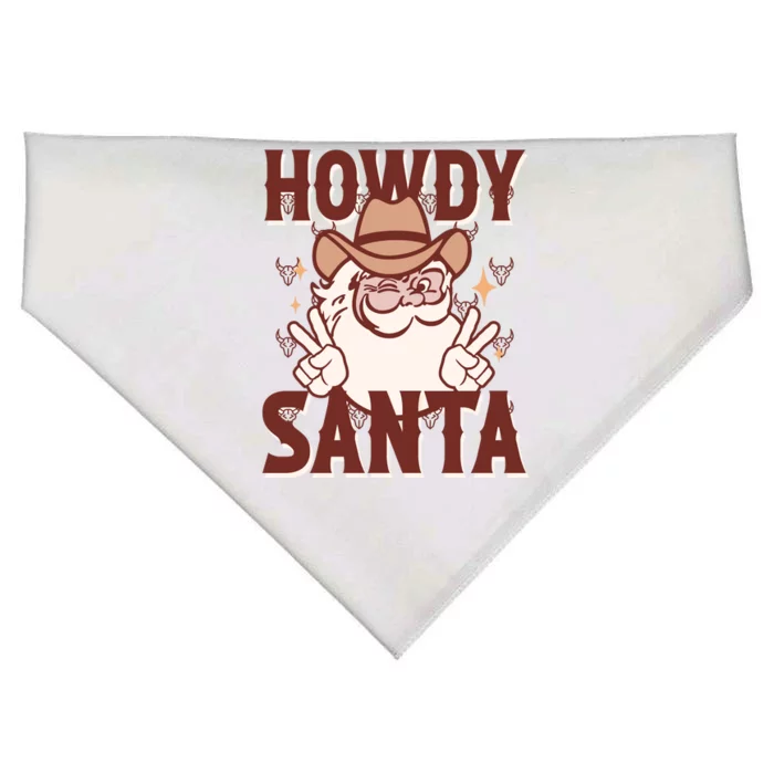 Howdy Santa Funny Christmas Holiday USA-Made Doggie Bandana