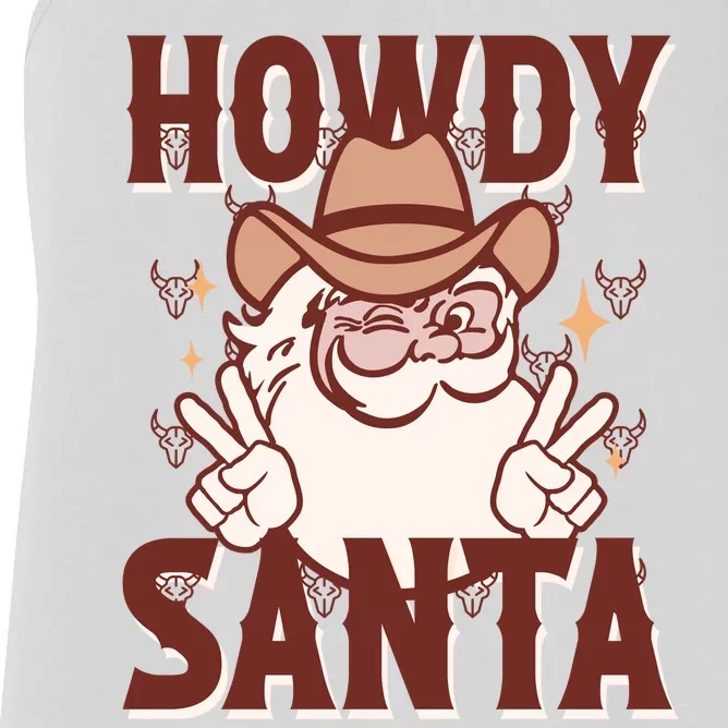 Howdy Santa Funny Christmas Holiday Women's Racerback Tank