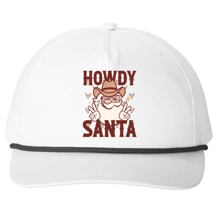 Howdy Santa Funny Christmas Holiday Snapback Five-Panel Rope Hat