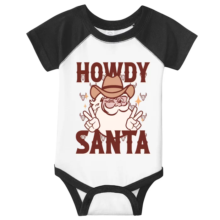 Howdy Santa Funny Christmas Holiday Infant Baby Jersey Bodysuit