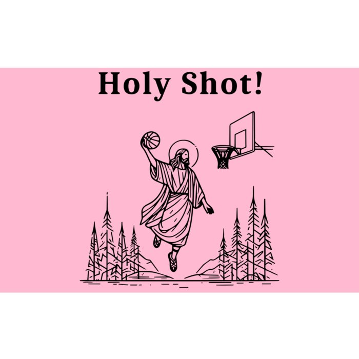 Holy Shot! Funny Jesus Playing Basketball Bumper Sticker