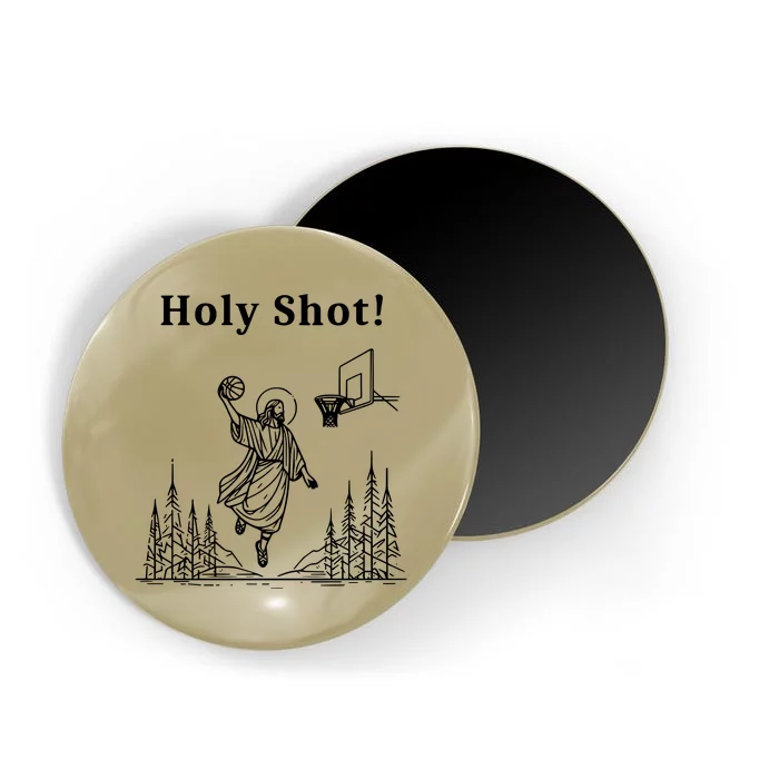 Holy Shot! Funny Jesus Playing Basketball Magnet