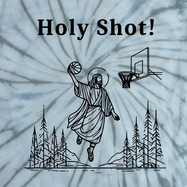 Holy Shot! Funny Jesus Playing Basketball Tie-Dye T-Shirt