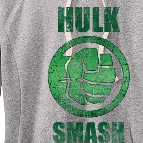 H.U.L.K Smash Fist Circle Logo Green Stone Poster Women's Fleece Hoodie