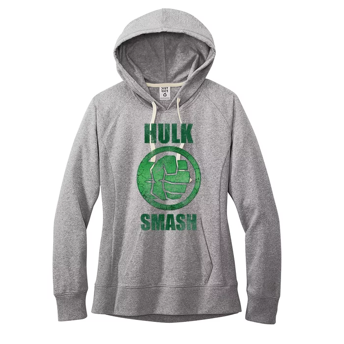 H.U.L.K Smash Fist Circle Logo Green Stone Poster Women's Fleece Hoodie